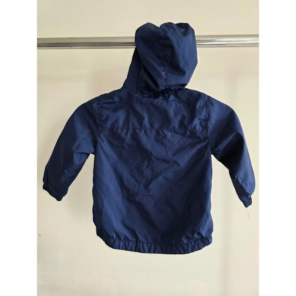 Baby Gap‎ Toddler Navy Blue Hooded Windbreaker Jacket Jersey Lined Size 2 Years